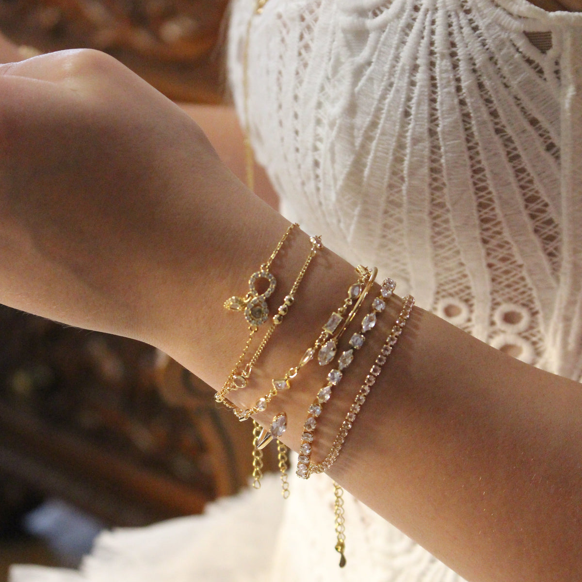 Pulseira Cristal Rosé