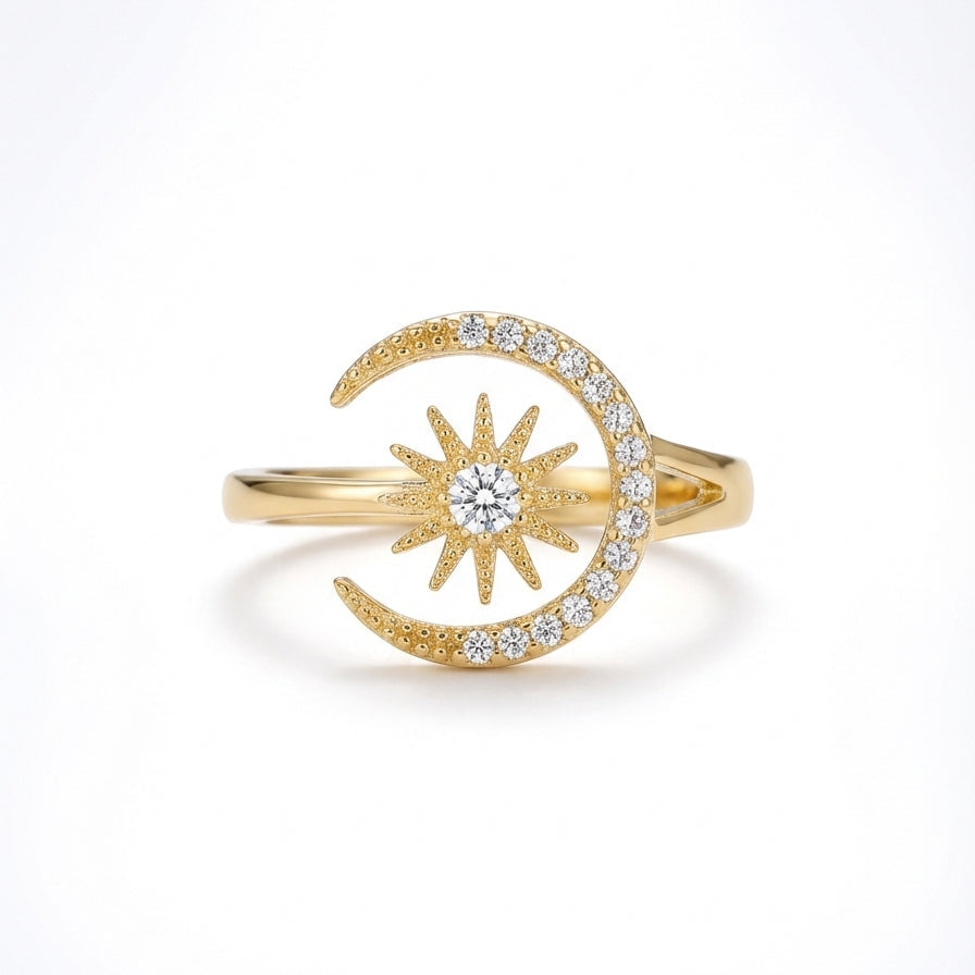 Anel Crescent Star