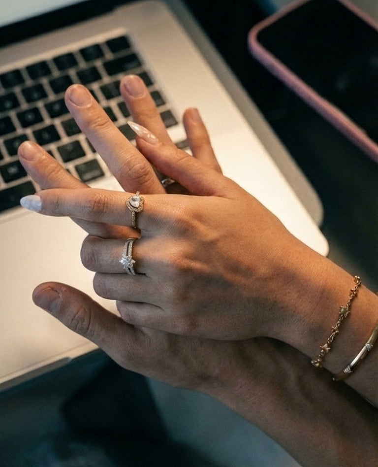 Anel Heart Solitaire