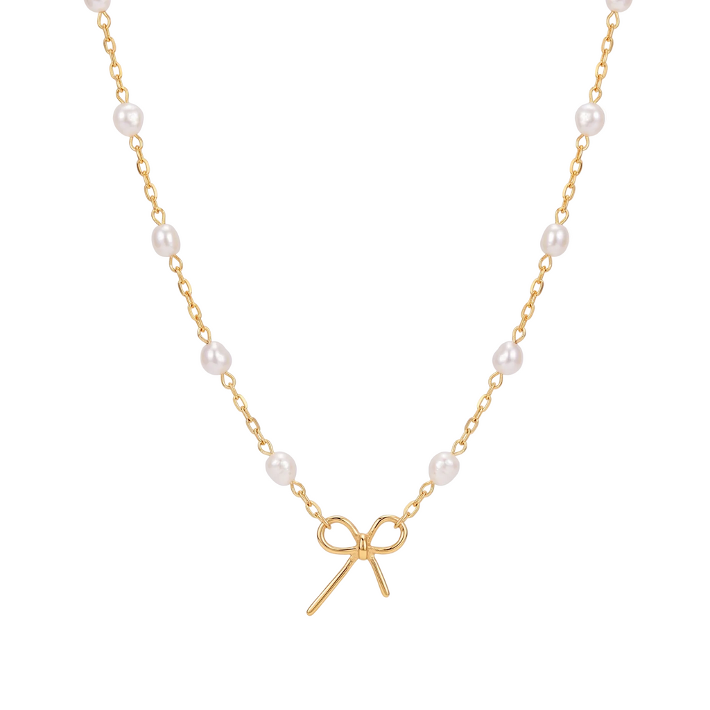 Colar Pearl Bow
